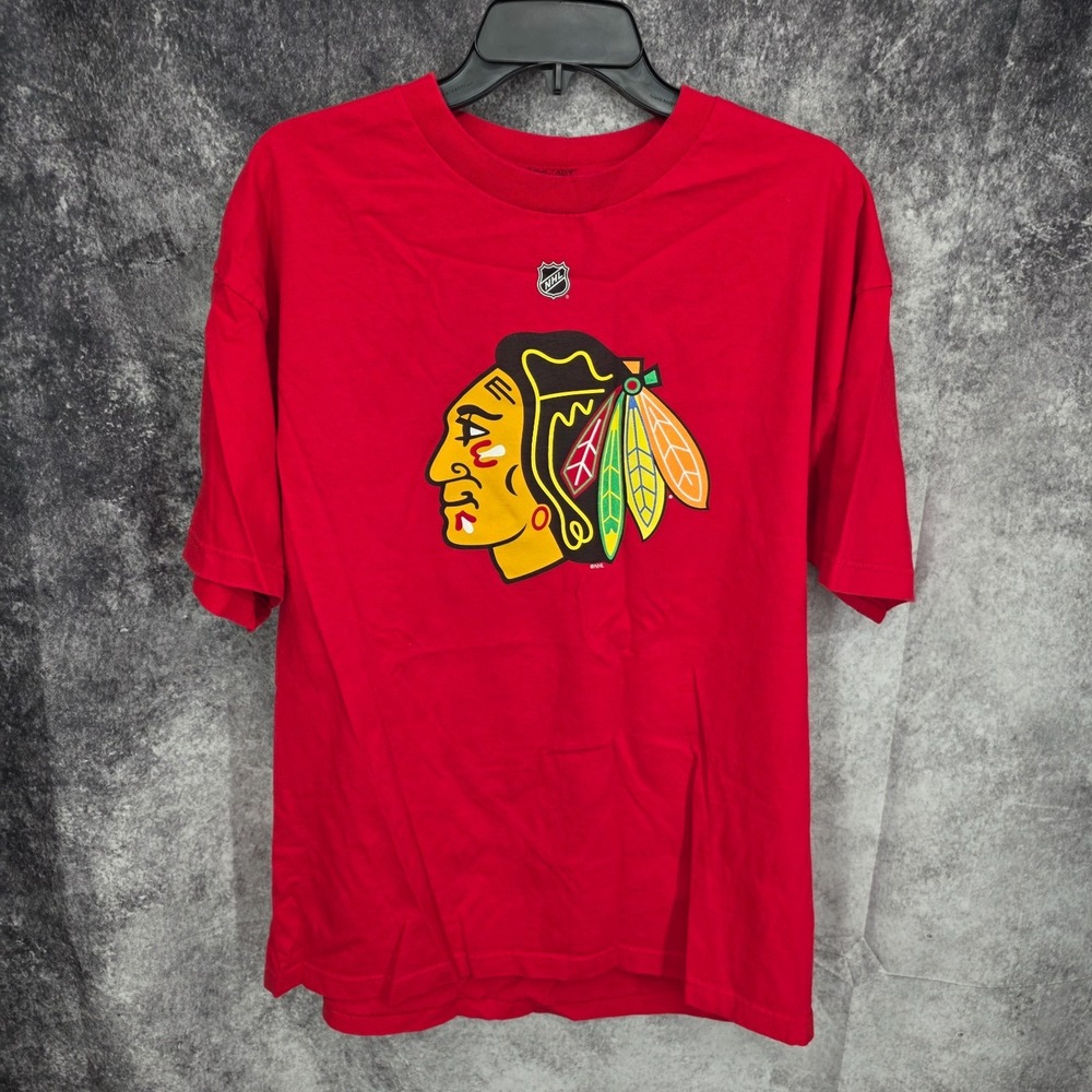 Chicago Blackhawks Jonathan Toews #19‎ T-Shirt Mens XL Red Reebok Hockey Jersey